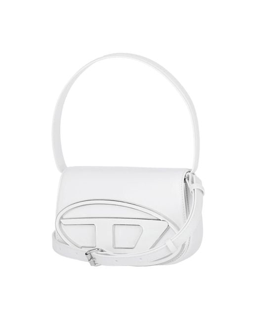 DIESEL White "1Dr" Shoulder Bag