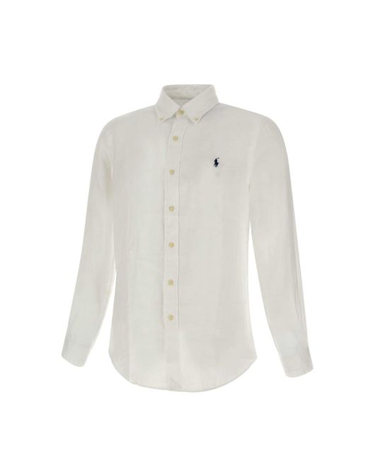 Polo Ralph Lauren White Classics Linen Shirt for men