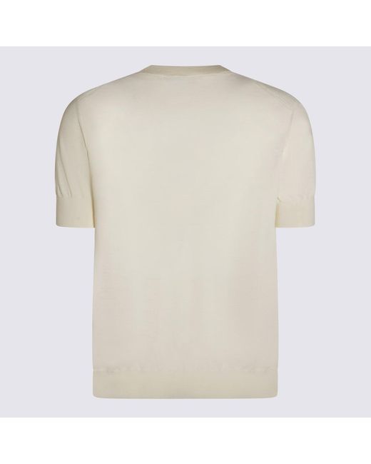 Jil Sander White Cotton T-Shirt for men