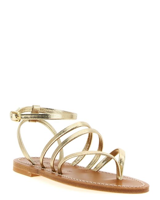 K. Jacques Metallic Hemeree Sandals