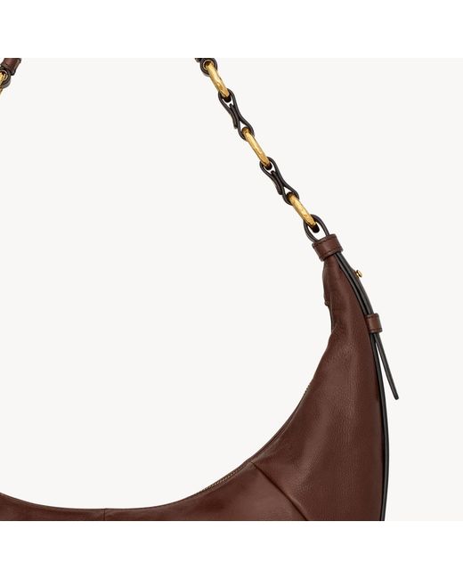 Saint Laurent Brown Hobo Bag Lambskin Leather Shoulder