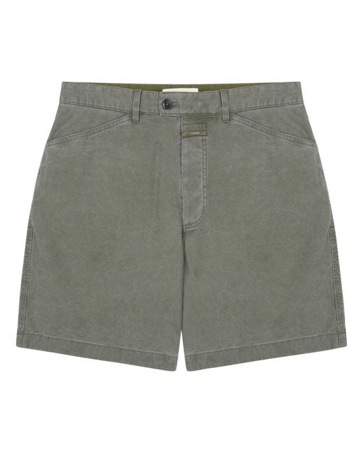 Closed Gray Shorts Denim Cotton for men