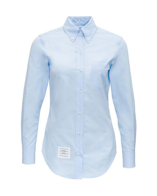 Thom Browne Blue Slim Fit Shirt