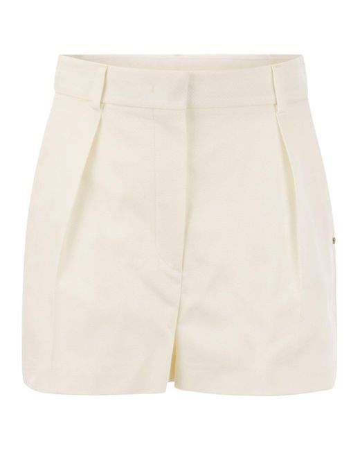 Sportmax Natural Unico Washed Cotton Shorts