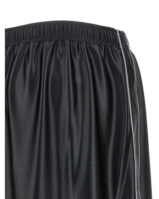 T By Alexander Wang Black Side Band Joggers Polyester Pant