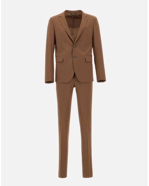 Brian Dales Brown Ga87 Suit Two-Piece Cool Wool for men