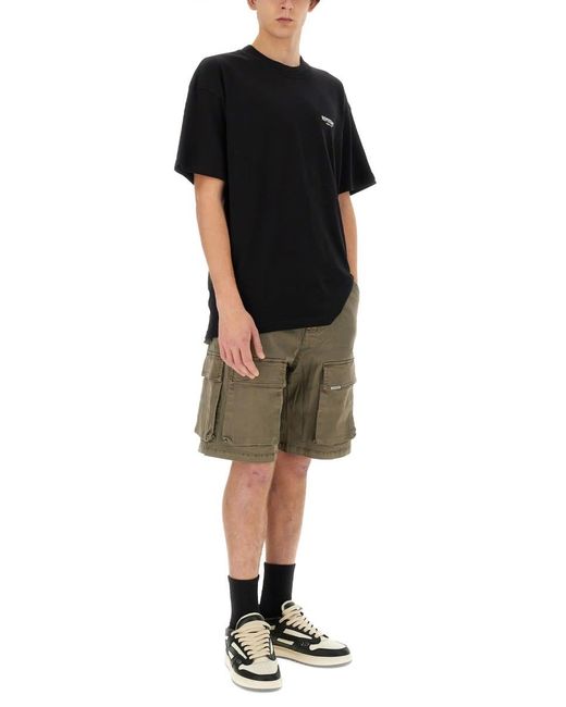 Represent Green Short Cargo Washed for men