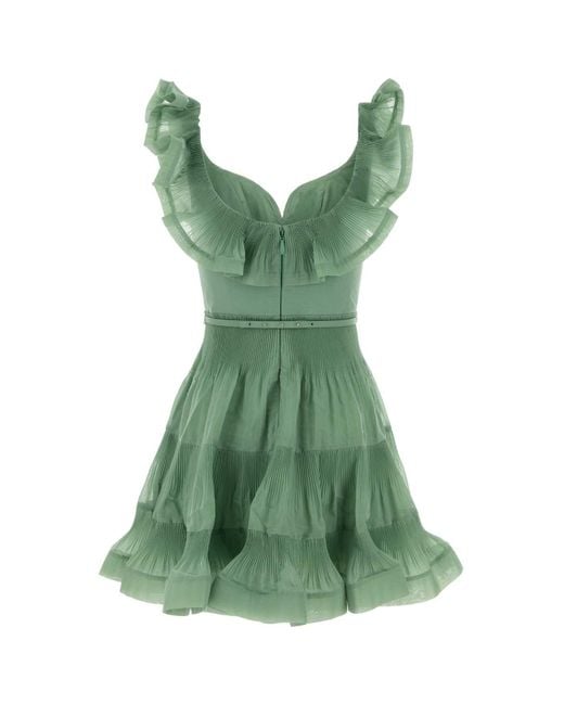 Zimmermann Green Mint Polyester Mini Dress