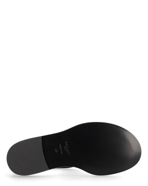 Balmain Black Sandals Anthem Leather