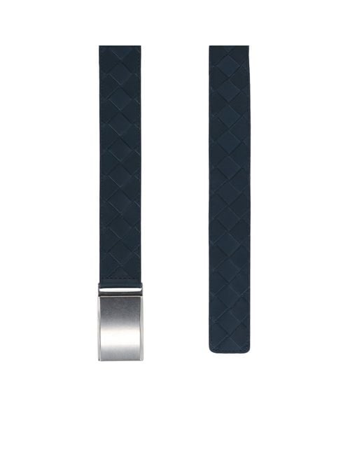 Bottega Veneta Blue Intrecciato Woven Belt for men