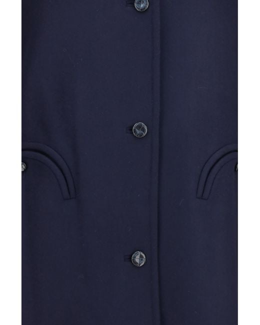 Blazé Milano Blue Nitak Woolly Wool Trench Coat Merino Ovis Aries