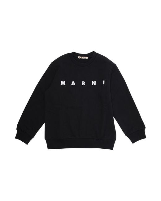 Marni Black Crewneck Sweatshirt Cotton Hoods & Sweatshirts for men