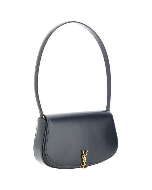 Saint Laurent Blue Mini Voltaire Shoulder Bag Calf Leather Bos Taurus