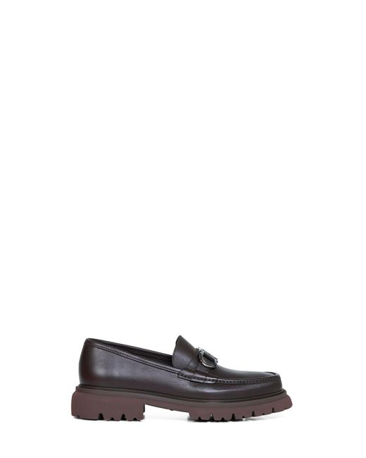 Ferragamo White Dark Cocoon Loafers With Gancini Ornament for men