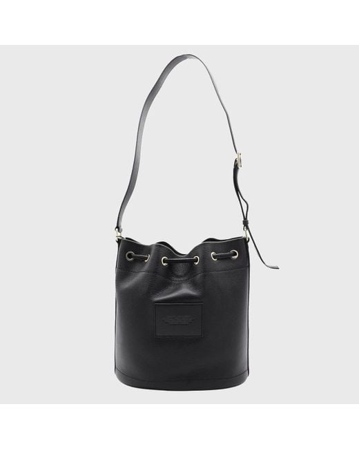 Marc Jacobs Black Leather Bucket Bag