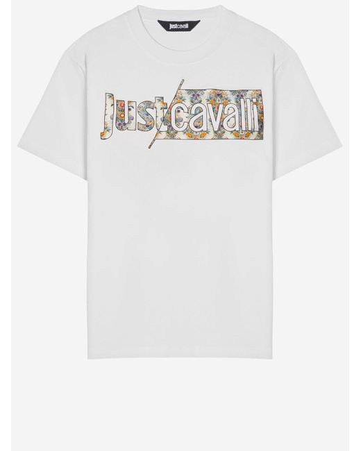 Just Cavalli White Cotton T-Shirt T-Shirts & Jerseys