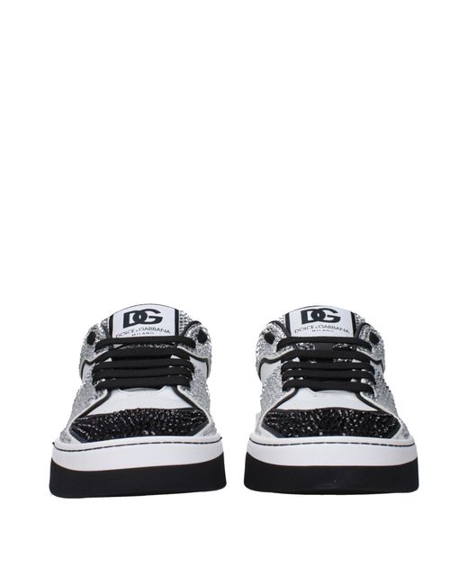 Dolce & Gabbana White Leather Sneakers