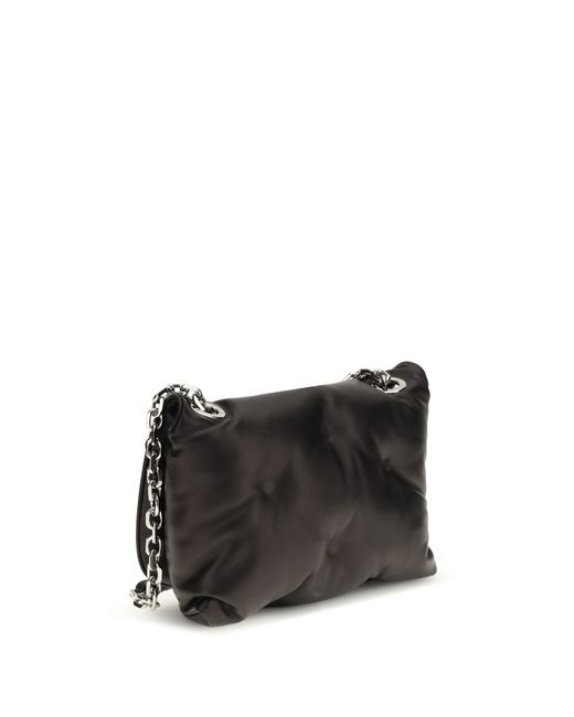 Maison Margiela Black Glam Slam Flap Quilted Leather Mini Bag Lamb Ovis Aries Shoulder