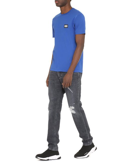 Dolce & Gabbana Blue Cotton T-Shirt T-Shirts for men