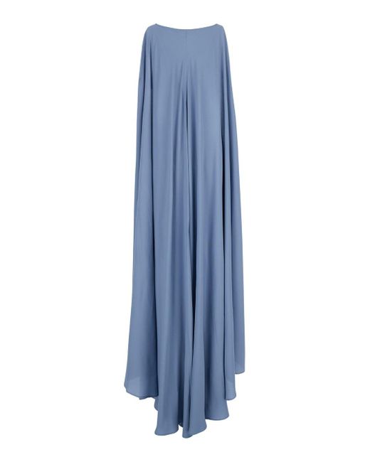 FEDERICA TOSI Blue Light Maxi Dress With Cape