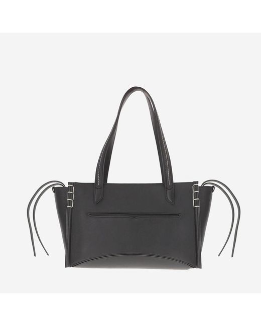 J.W. Anderson Black Shoulder Bag Elongated Cabas Leather