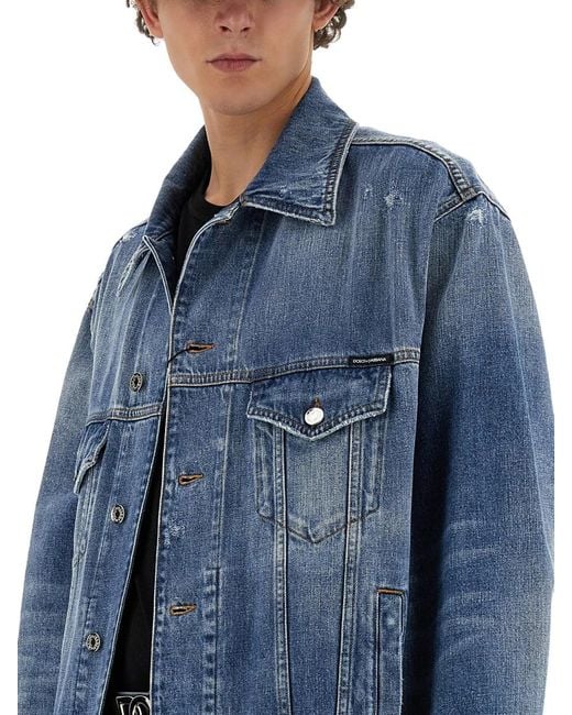 Dolce & Gabbana Blue Shirt Cotton for men