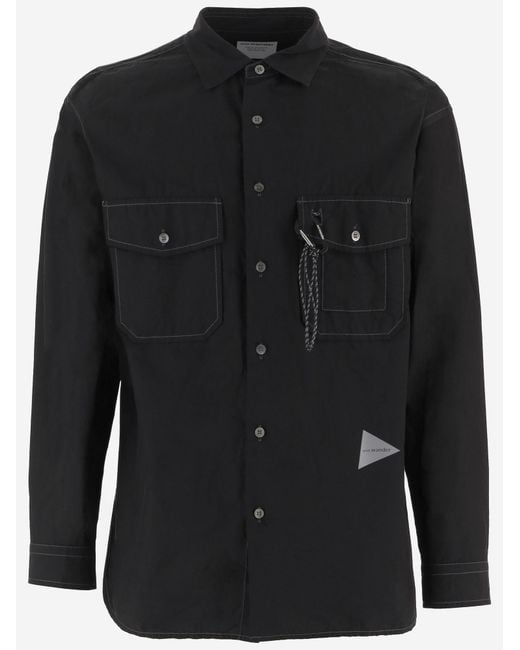 And Wander Black Shirt Cotton-Blend for men