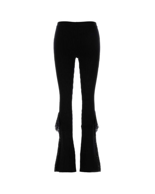 Blumarine Black Knit Flared Leg Pant