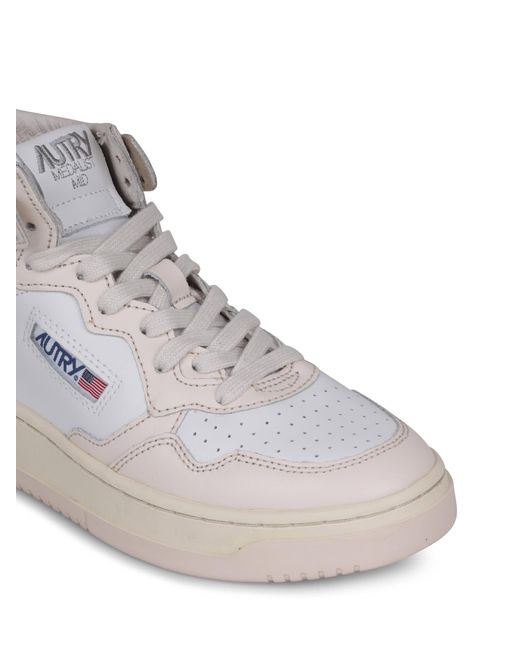 Autry White High-Top Lace-Up Sneakers