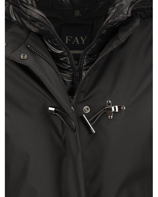 Fay Black toggle Coat - Jacket