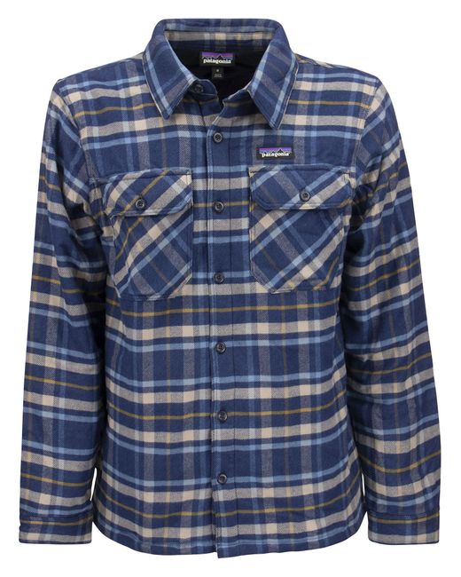 Patagonia Blue Flannel Insulated Jacket Fjord for men