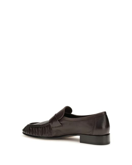 The Row White Soft Suede Loafers