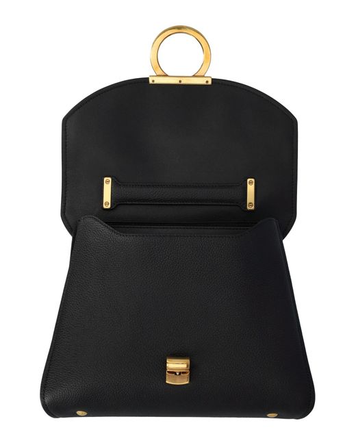 Ferragamo Black Gancini Top Handle Bag
