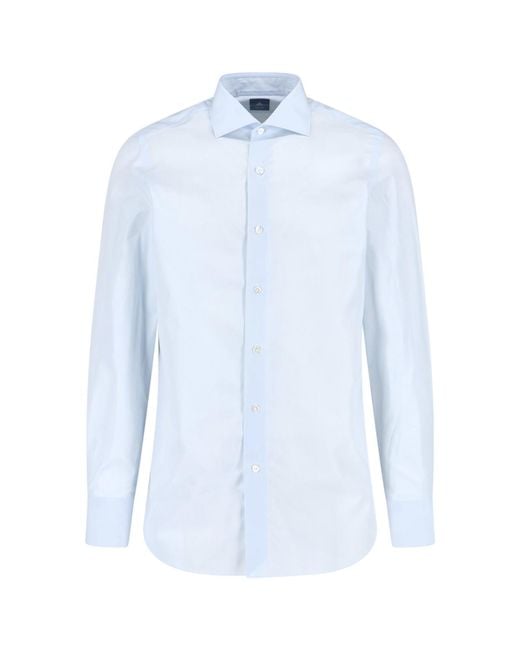 Finamore 1925 Blue Shirts Cotton for men
