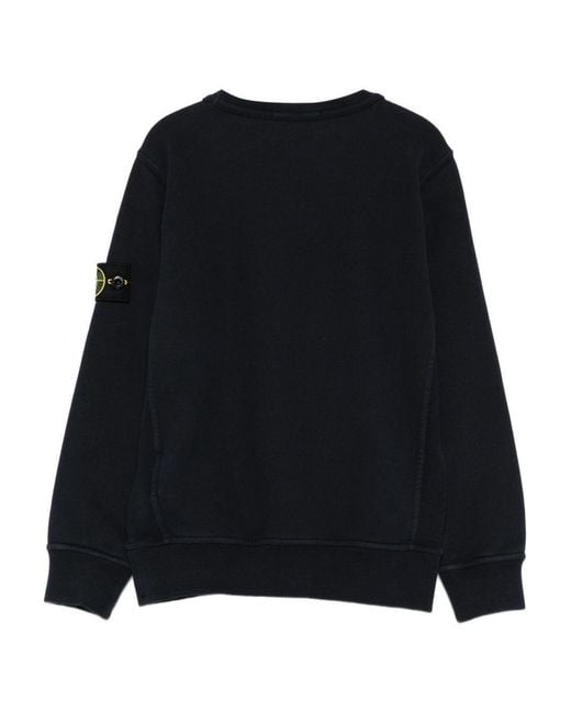Stone Island Black Sweatshirt Junior Cotton Hoods & Sweatshirts for men