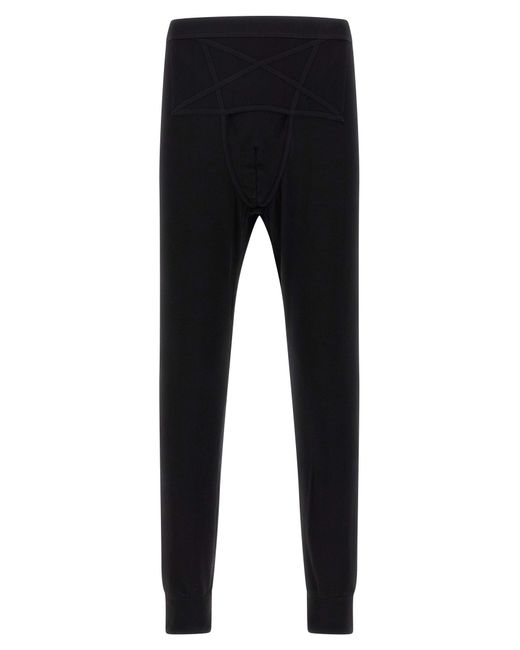 Rick Owens Black Thermal Bottom Leggings for men