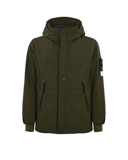 Stone Island Micro Twill Jacket 41826 in Green for Men | Lyst