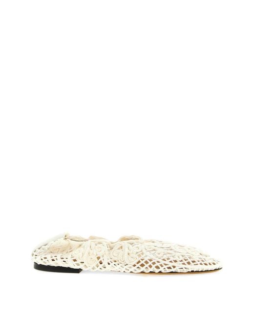 Odissi White Flat Shoes Outer: Polyester