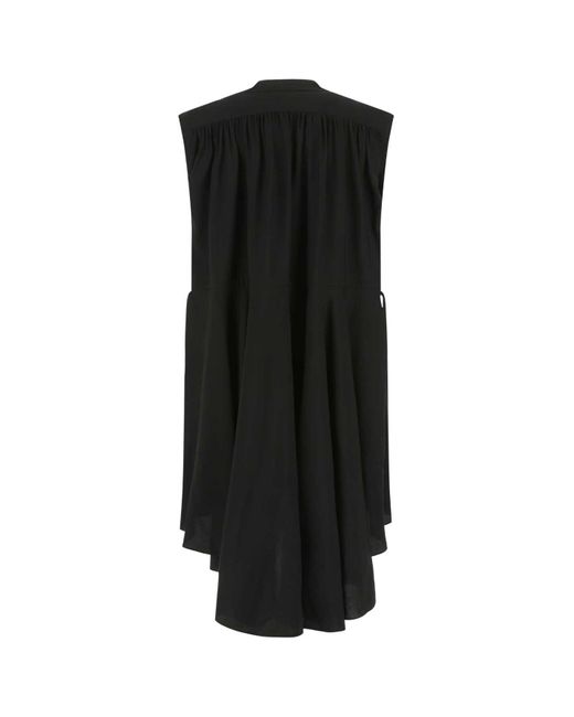 Quira Black Viscose Blend Oversize Dress