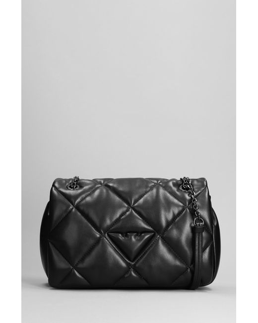 Emporio Armani Shoulder Bag In Black Leather in Gray Lyst