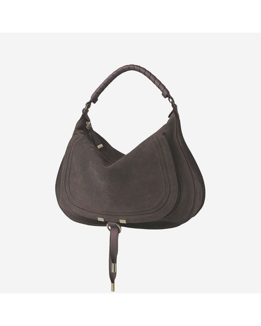 Chloé Gray Suede Shoulder Bag Leather