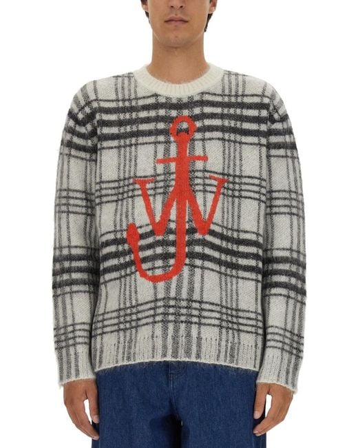 J.W. Anderson Gray Knitwear Jersey Nylon Wool Mohair Jumpers for men