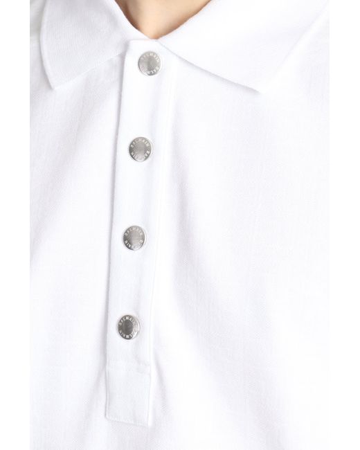 Balmain White Polo In Cotton for men