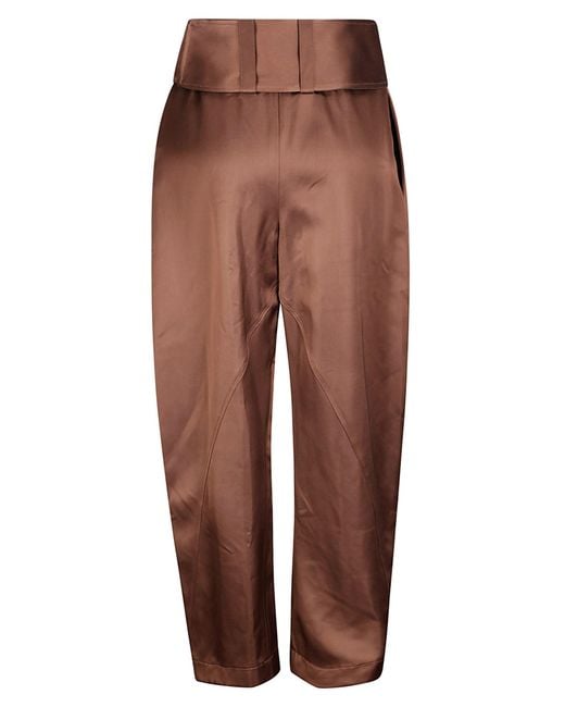 J.W. Anderson Brown High Waisted Trousers Wide Leg With Darts