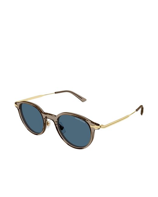 Montblanc Blue Mb0362 Logo Sunglasses Accessories for men