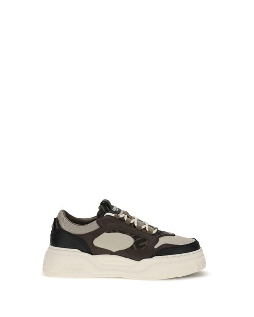 Fendi White Ff Sneakers for men