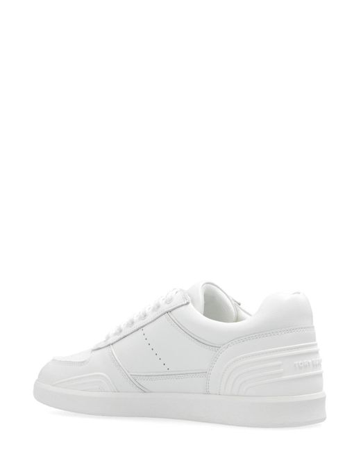 Tory Burch White Clover Logo-patch Low-top Sneakers