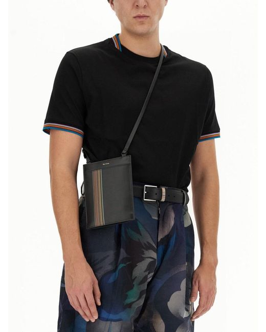 Paul Smith White "signature Stripe" Shoulder Bag for men