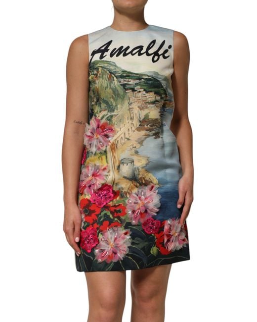 Dolce & Gabbana Multicolor Crystal Embellished Mini Dress