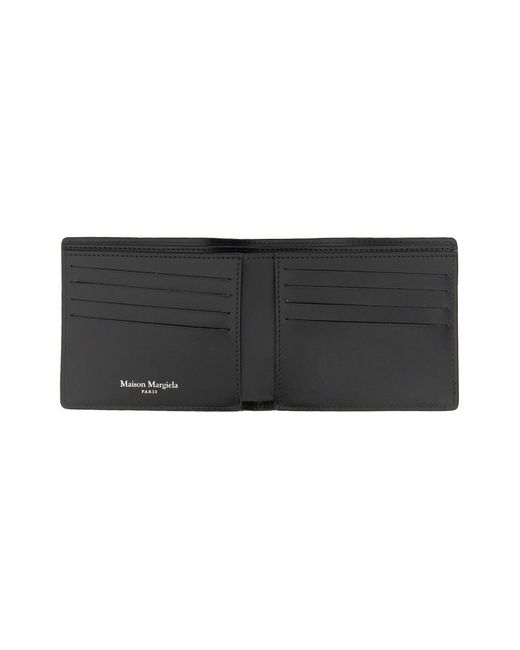 Maison Margiela Black Bi-Fold Four Stitches Wallet for men